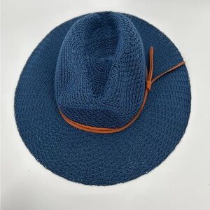 Treasure And Bond Navy Blue Straw Hat